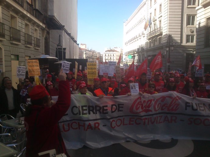 Trabajadores de Coca-Cola Iberian Partners se manifestan en Madrid