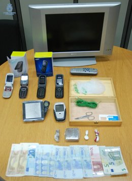 Objetos recuperados por la Policía Nacional