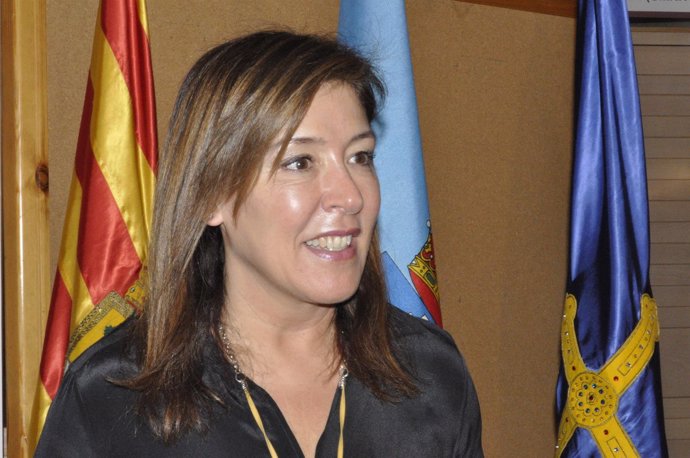 La consejera de Bienestar y Trabajo de la Xunta este lunes en Zaragoza
