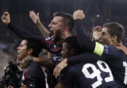 El Olympiacos celebra su clasificación