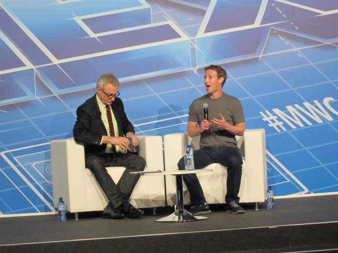 El creador de Facebook, Mark Zuckerberg en el MCW
