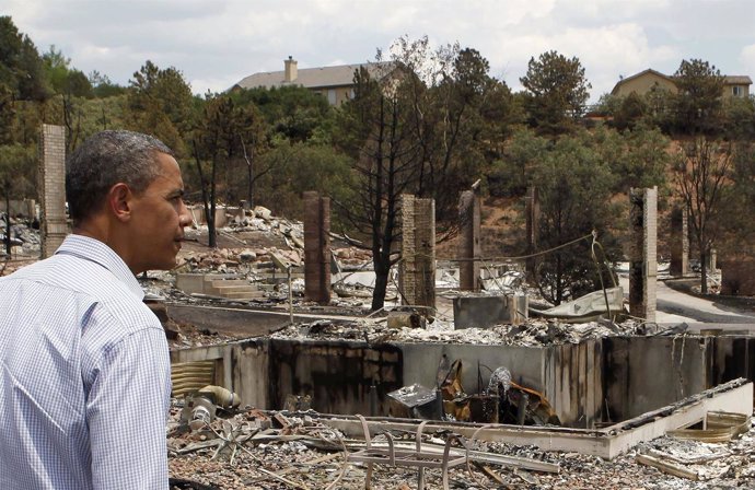 Obama En El Incendio De Colorado, En EEUU 