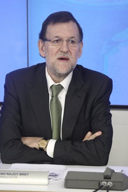 Mariano Rajoy, en la sede de Génova
