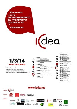 Cartel del Encuentro sobre Emprendimiento en Industrias Culturales y Creativas