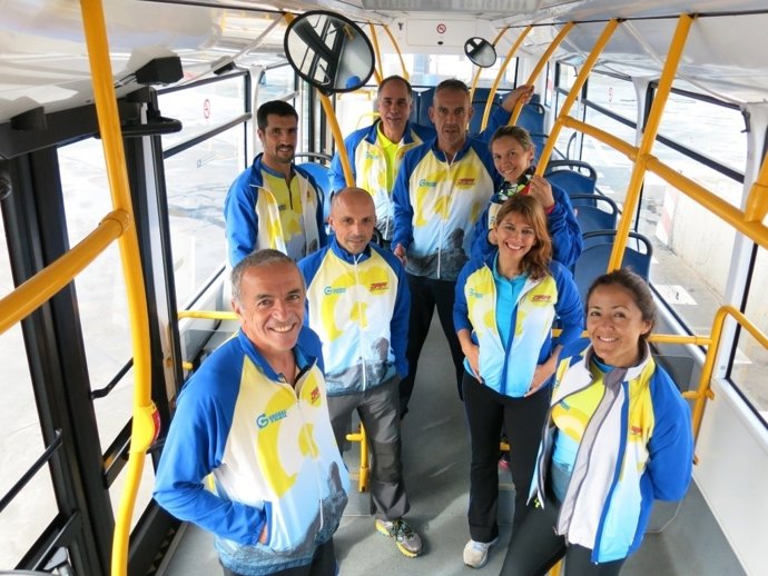 Integrantes del equipo Guaguas Infinito Trail en la Transgrancanaria 2014