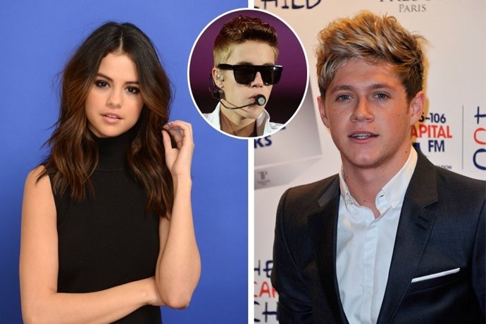 Niall, Selena y Justin 