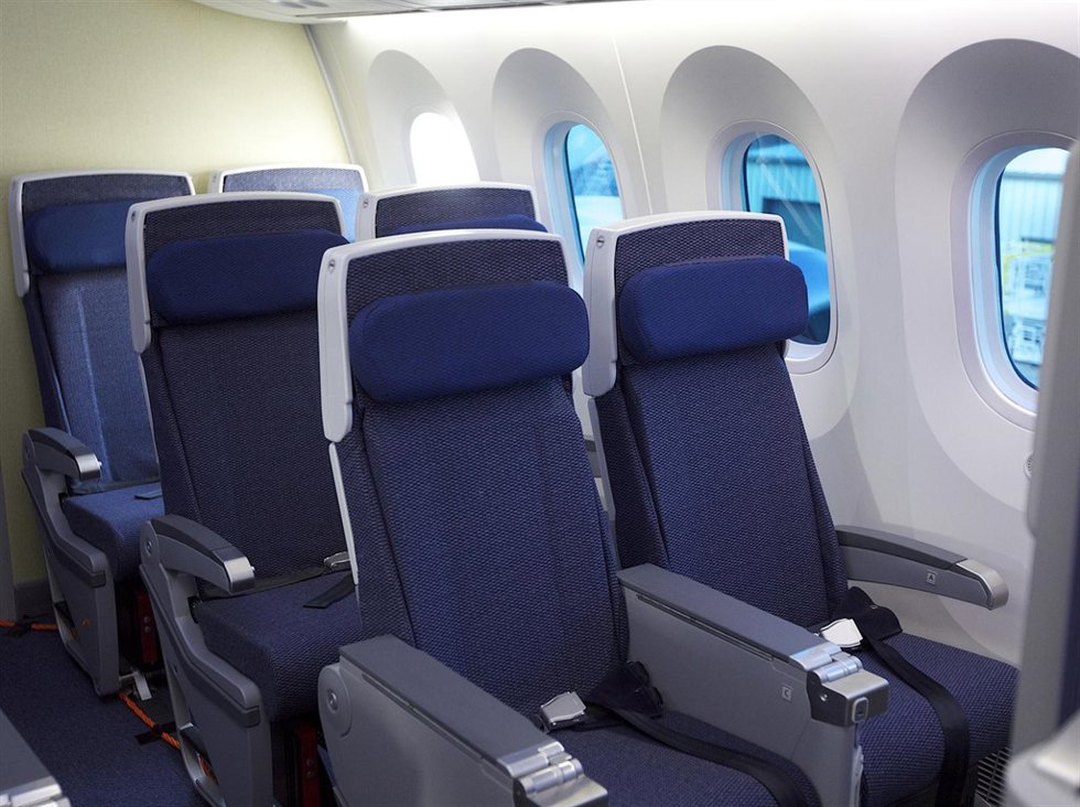 Interior de un avióm