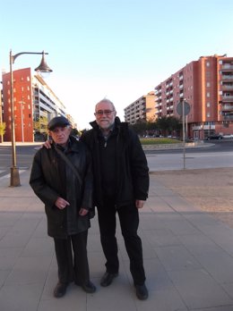 Guillermo y Paco Castillo en la Rambla de Pardinyes de Lleida