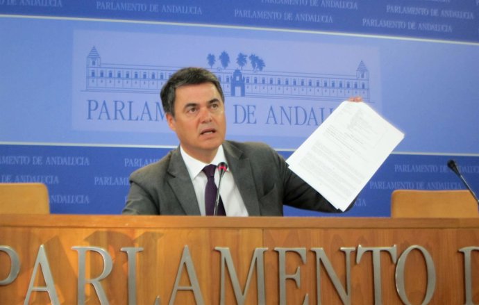 El portavoz del PP-A en el Parlamento, Carlos Rojas, hoy