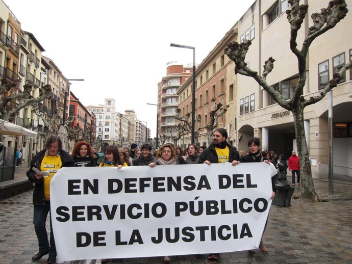 Manifestación de Sindicatos de Justicia en Logroño