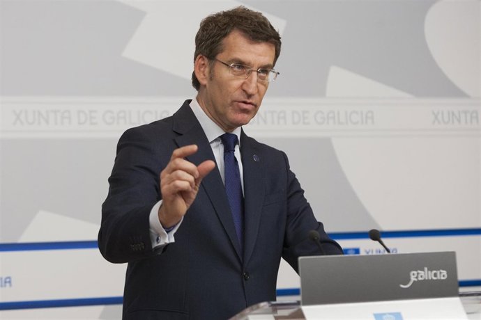Alberto Núñez Feijóo tras el Consello de la Xunta