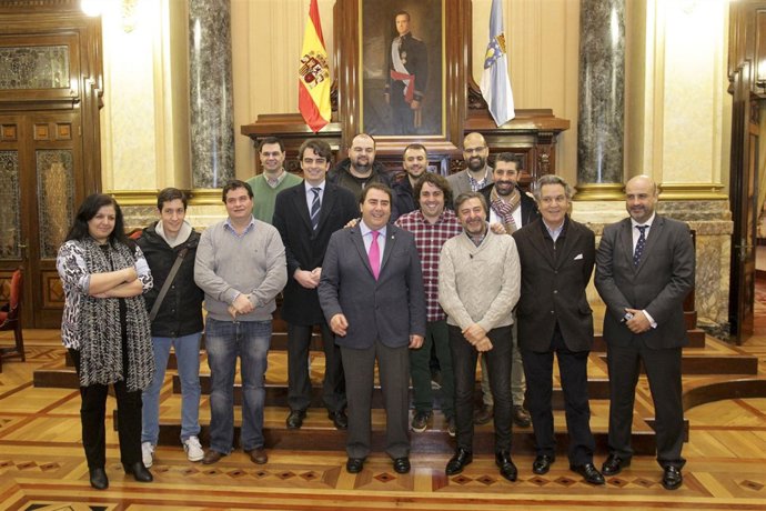 El alcalde de A Coruña con representantes del Fórum Gastronómico