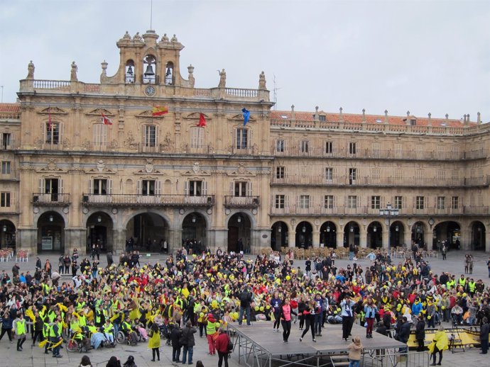 Flashmob en la plaza Mayor de Salamanca