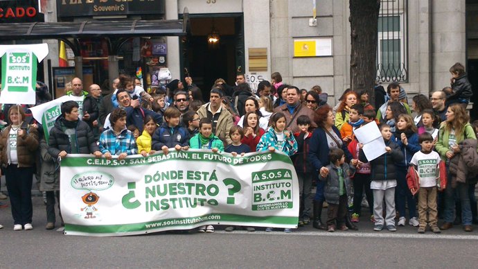 Manifestación de padres de El Boalo