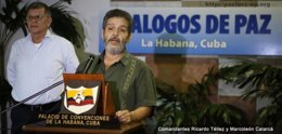Negociadores de las FARC en el diálogo de paz