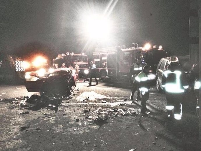 Accidente de tráfico en la A-7 en Albaida