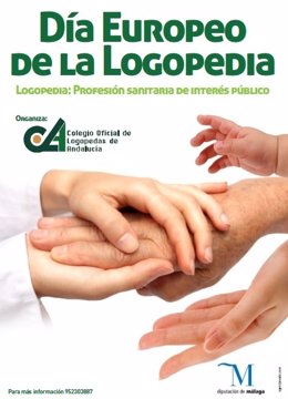 Cartel del Colegio de Logopedas de Andalucía por el Día Europeo de la Logopedia