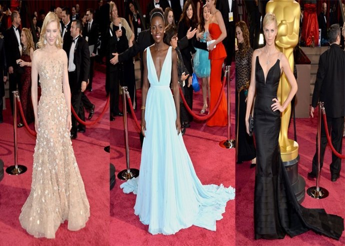 Cate Blanchett, Lupita Nyong'o Charlize Theron rompen vestidas oscar