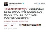 Venezuela es el único país donde los ricos protestan y los pobres celebran