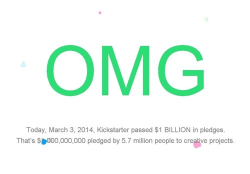 Kickstarter alcanza mil millones de dólares donados