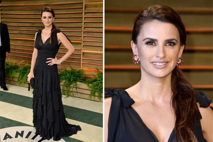 Radiante Penélope Cruz vestida de H&M en la fiesta post Oscar de Vanity Fair