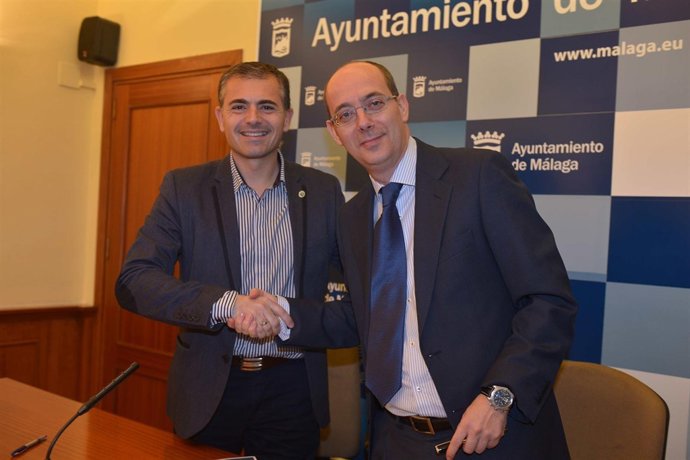 El concejal de Seguridad Andrade y el presidente de Adevi Juan Godofredo Giménez