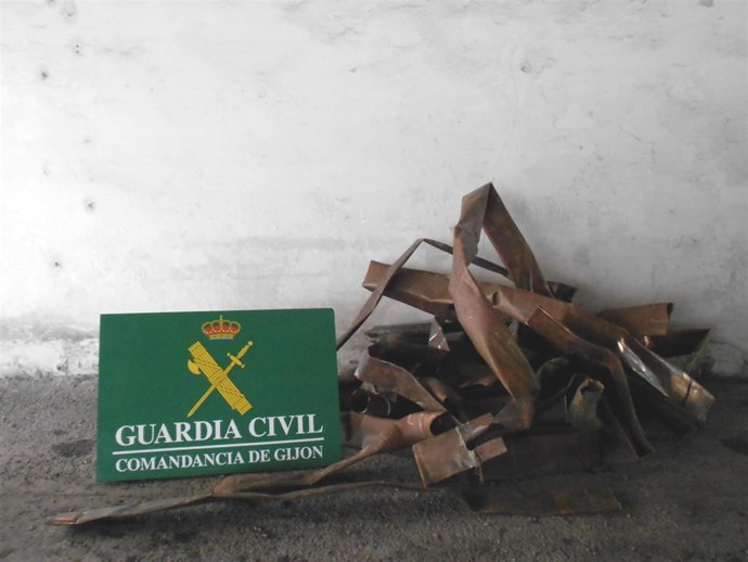 Canalones de cobre robados