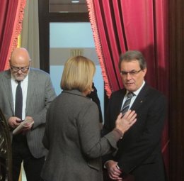 Núria de Gispert y Artur Mas