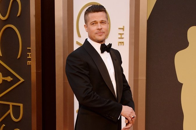 HOLLYWOOD, CA - MARCH 02:  Actor Brad Pitt attends the Oscars held at Hollywood 
