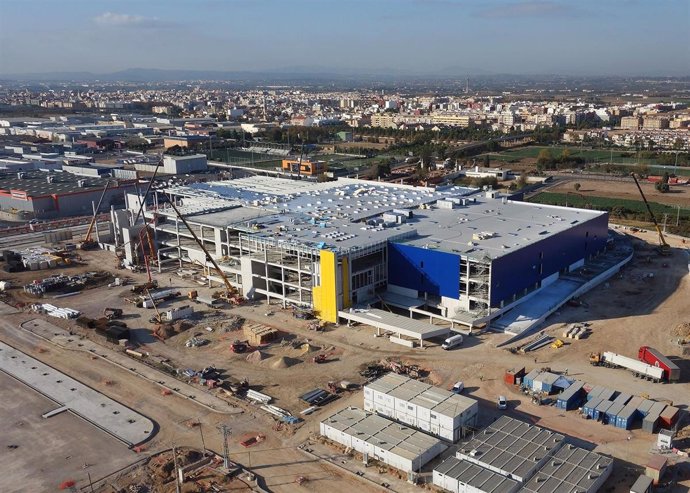 Obras en la futura tienda IKEA en Alfafar (Valencia), en imagen de archivo.