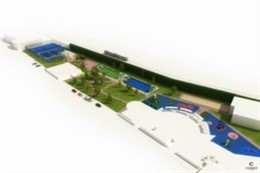 Infografía de la nueva zona deportiva de acceso libre de Cros