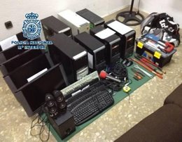 Ordenadores robados intervenidos por la Policía Nacional