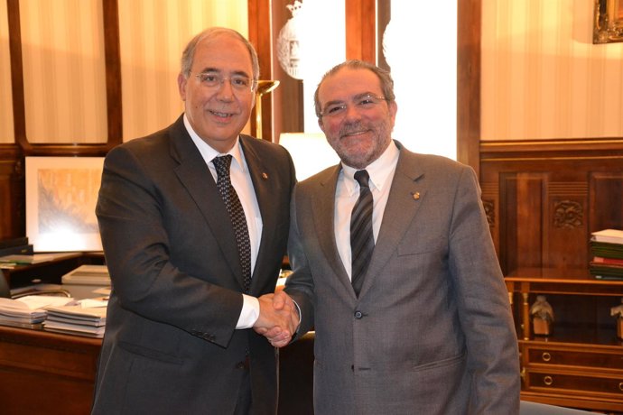 Firma de un convenio entre la UdL y la Diputación de Lleida