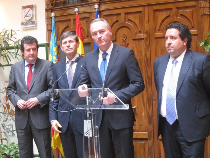 Fabra con Ciscar, Bataller y Moliner