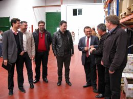 Mario Jiménez y Miguel Angel Heredia visita cooperativa pasa de málaga