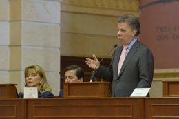 El presidente colombiano, Juan Manuel Santos