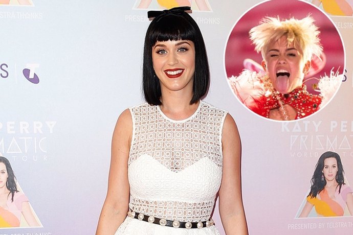A Katy Perry no le gustó el beso de Miley 