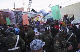 Desplome de pasarela en Carnavales de Bolivia