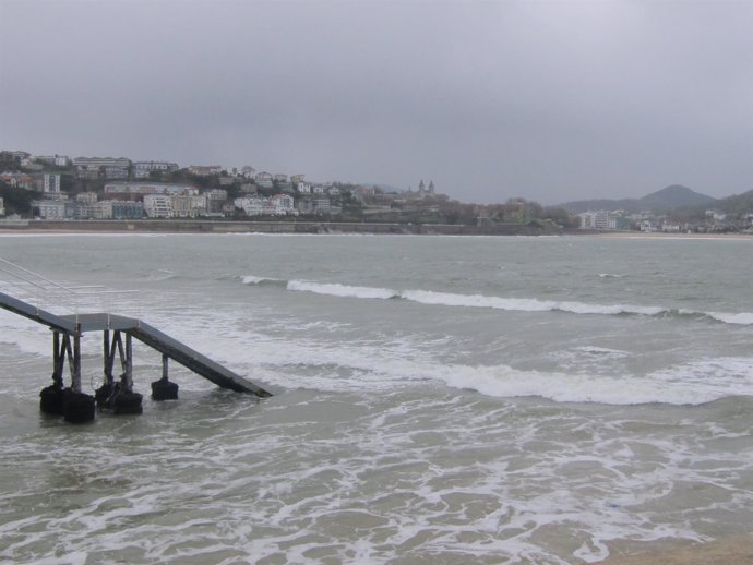 Temporal en San Sebastián.