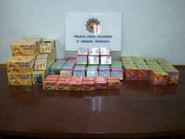 Petardos decomisados