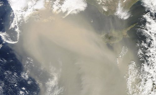 Polvo del Sáhara cubre el Mediterráneo oriental