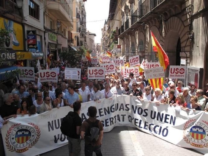 Círculo Balear en manifestación