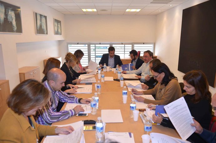 Luis Verde, en la reunión del CNE