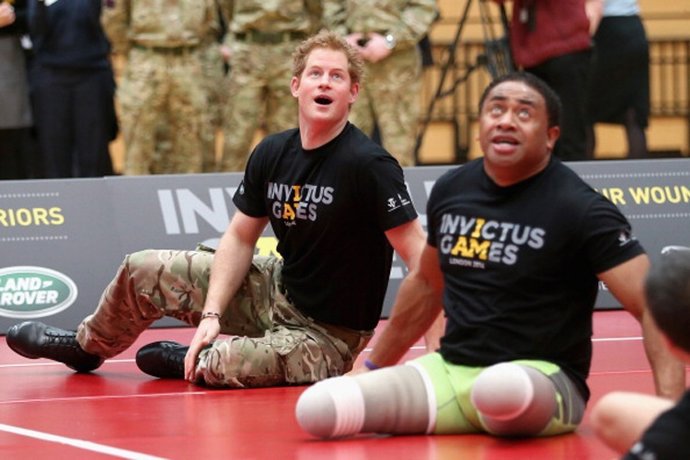  Prince Harry Plays Sitting Volley Ball As He Takes 