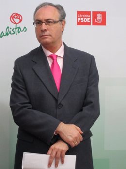 Juan Pablo Durán en la sede del PSOE de Córdoba