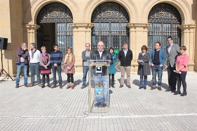 Izagirre lee la declaración del 8 de marzo