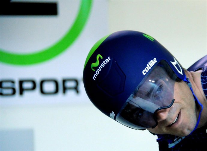 Alejandro Valverde en el túnel del viento
