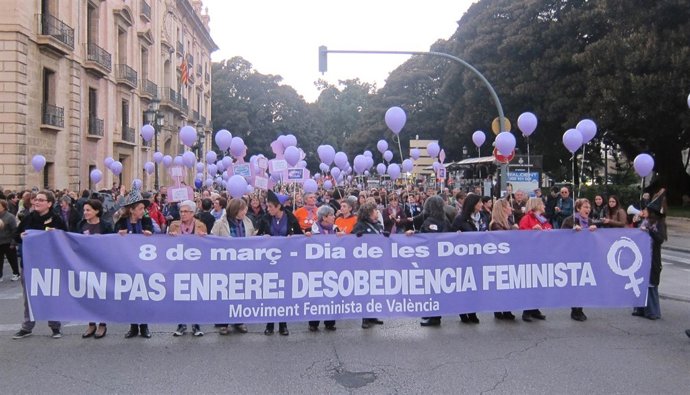 Manifestación del Día de la Mujer en Valencia