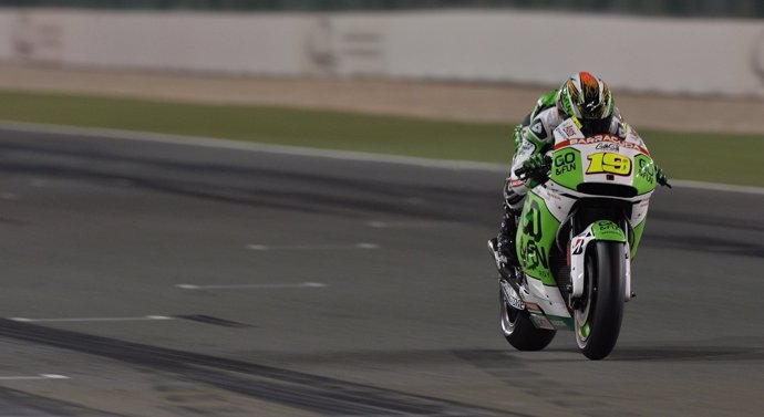 Álvaro Bautista en el test de Losail 2014