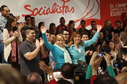 Valenciano y Susana Díaz en el arranque de la precampaña de las europeas